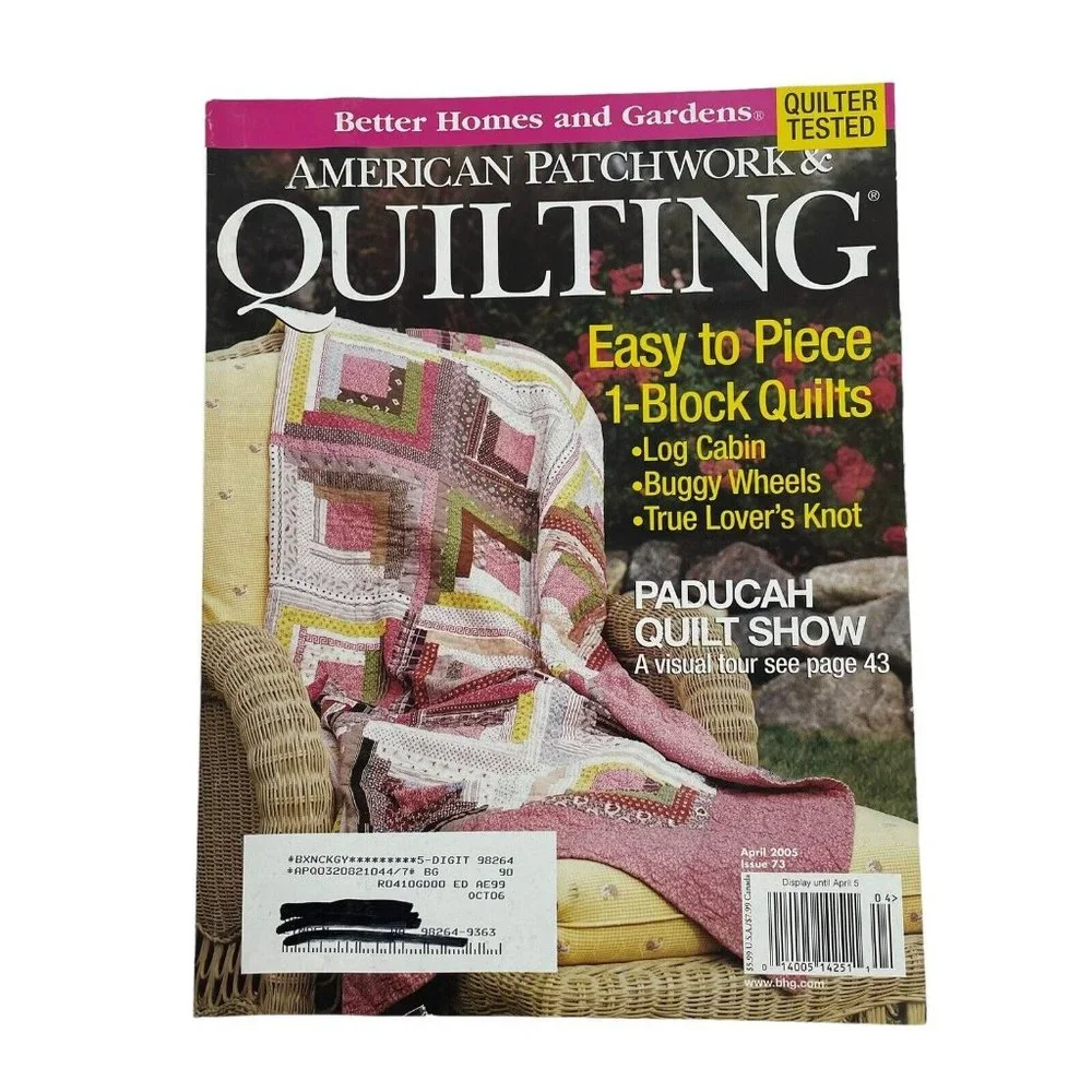Better‎ Homes & Gardens American Patchwork & Quilting Magazines Full Year 2005